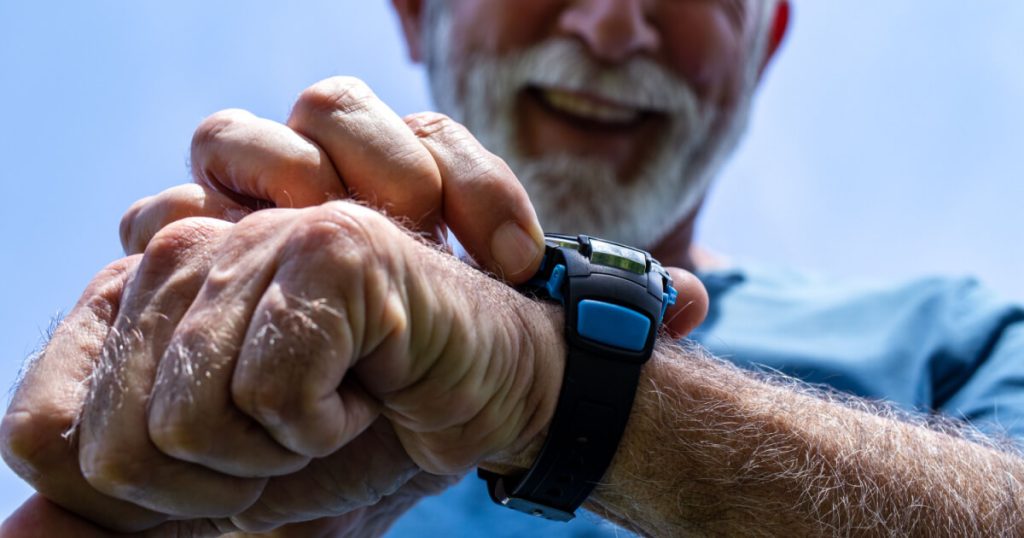 Man checking his watch