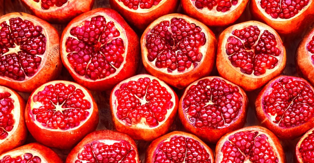 Close up of pomegranates